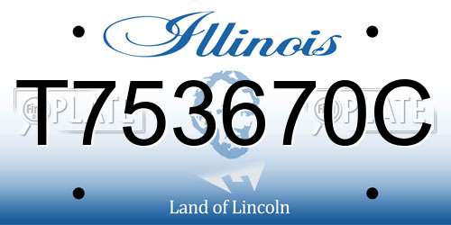 T753670C Illinois License Plate