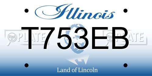 T753EB Illinois License Plate