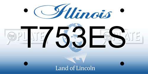 T753ES Illinois License Plate