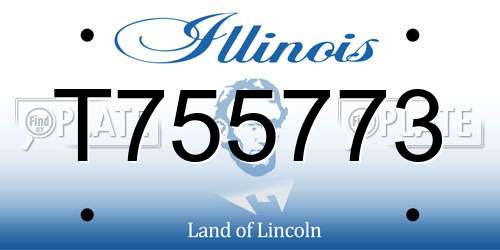 T755773 Illinois License Plate