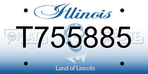 T755885 Illinois License Plate