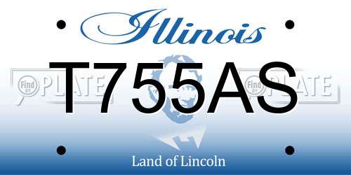 T755AS Illinois License Plate
