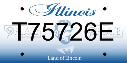 T75726E Illinois License Plate