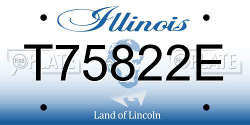 T75822E Illinois License Plate