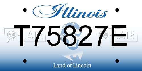 T75827E Illinois License Plate