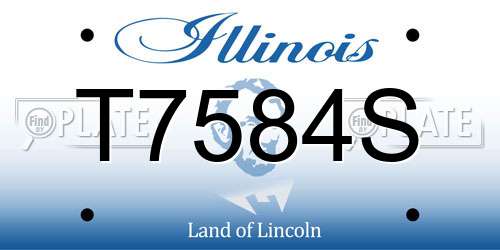 T7584S Illinois License Plate