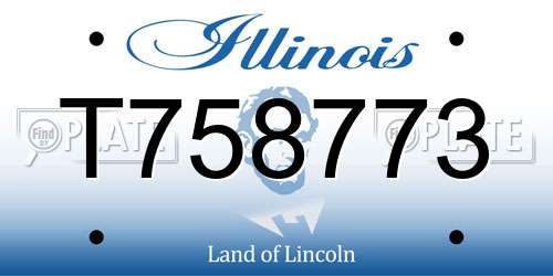 T758773 Illinois License Plate