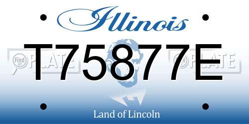 T75877E Illinois License Plate