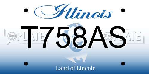 T758AS Illinois License Plate