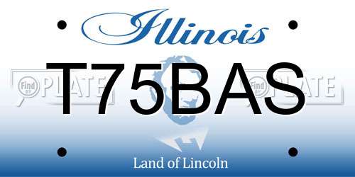 T75BAS Illinois License Plate