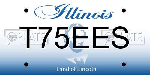 T75EES Illinois License Plate
