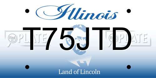 T75JTD Illinois License Plate
