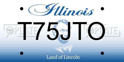 T75JTO Illinois License Plate