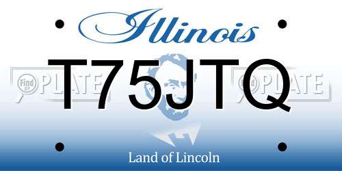 T75JTQ Illinois License Plate