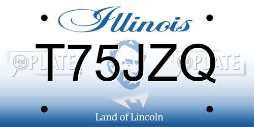 T75JZQ Illinois License Plate