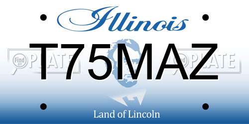T75MAZ Illinois License Plate