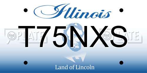T75NXS Illinois License Plate