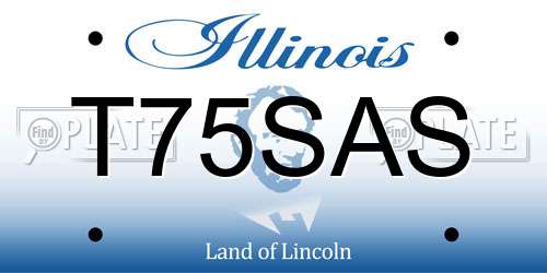 T75SAS Illinois License Plate