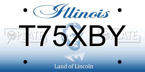 T75XBY Illinois License Plate