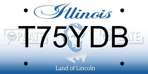 T75YDB Illinois License Plate
