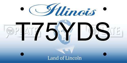 T75YDS Illinois License Plate