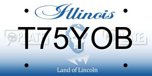 T75YOB Illinois License Plate