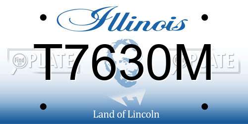 T7630M Illinois License Plate