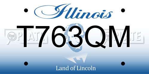 T763QM Illinois License Plate
