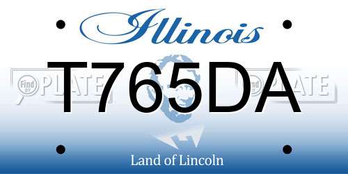 T765DA Illinois License Plate