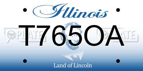 T765OA Illinois License Plate