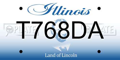 T768DA Illinois License Plate
