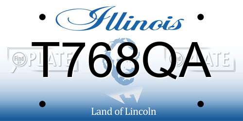 T768QA Illinois License Plate