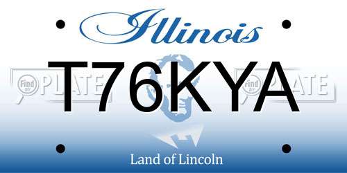 T76KYA Illinois License Plate