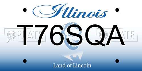 T76SQA Illinois License Plate