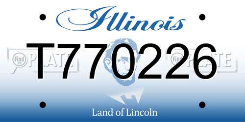 T770226 Illinois License Plate