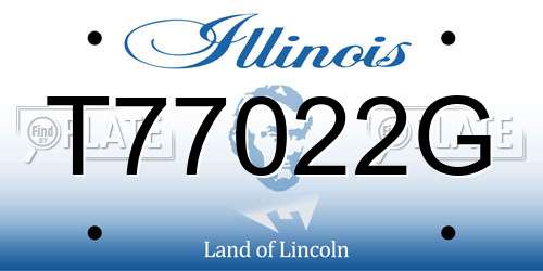 T77022G Illinois License Plate