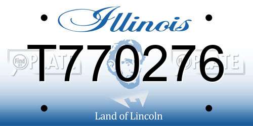 T770276 Illinois License Plate