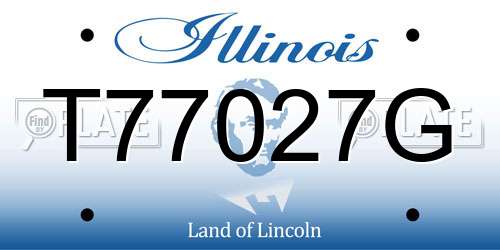T77027G Illinois License Plate