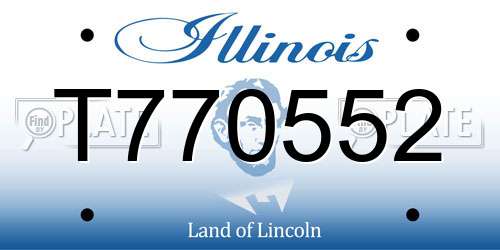 T770552 Illinois License Plate