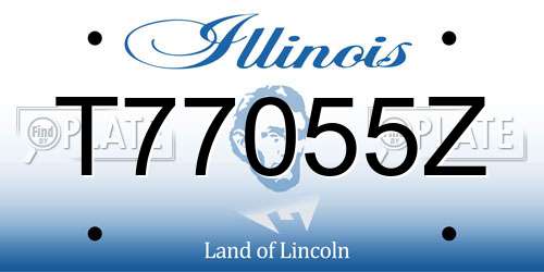 T77055Z Illinois License Plate