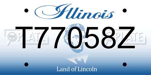 T77058Z Illinois License Plate