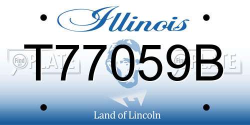 T77059B Illinois License Plate