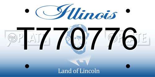 T770776 Illinois License Plate