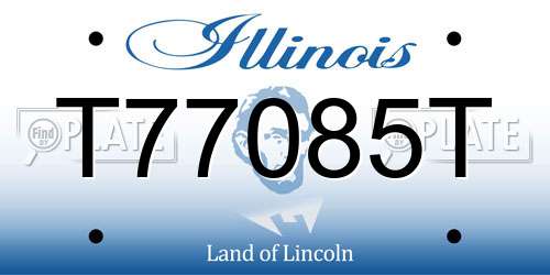 T77085T Illinois License Plate