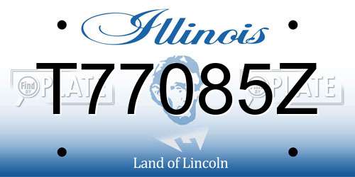 T77085Z Illinois License Plate