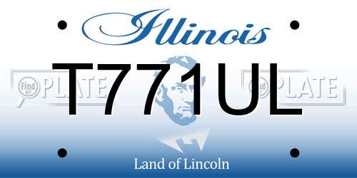 T771UL Illinois License Plate