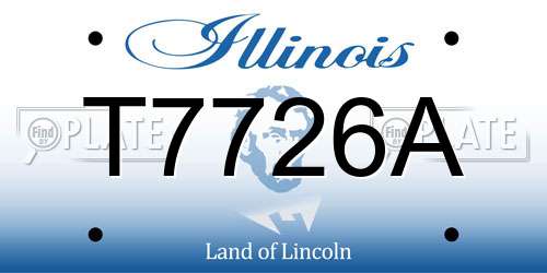 T7726A Illinois License Plate