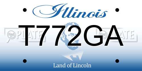 T772GA Illinois License Plate