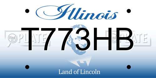 T773HB Illinois License Plate