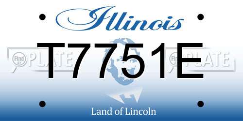 T7751E Illinois License Plate